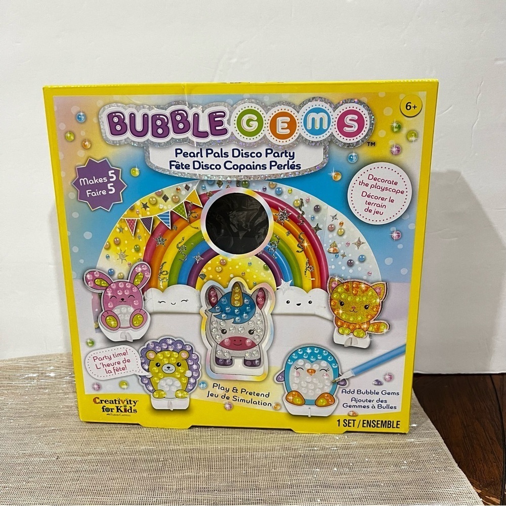 Bubble Gem Pearl Pals Disco Party DIY Art Kit with Gems & Stickers Ages 6+